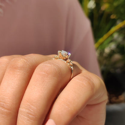 2 CT Marquise Cluster Moissanite Engagement Ring