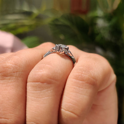 1.50 CT Marquise Three Stone Moissanite Engagement Ring