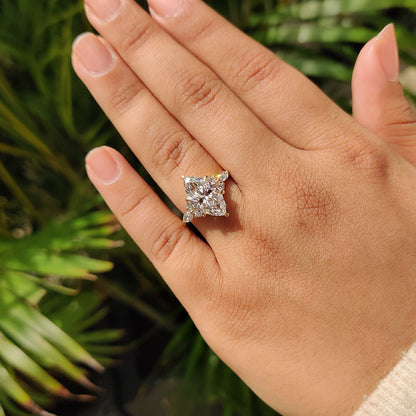 3 CT Marquise Cluster Moissanite Engagement Ring