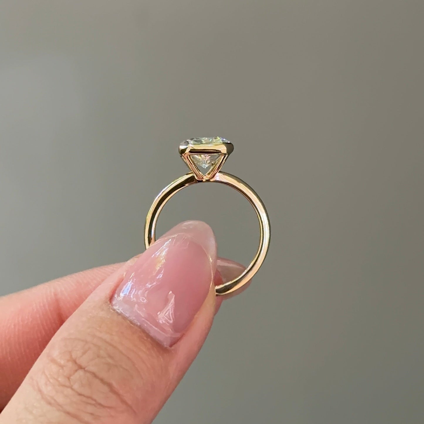 3.01 CT Radiant Bezel Moissanite Engagement Ring