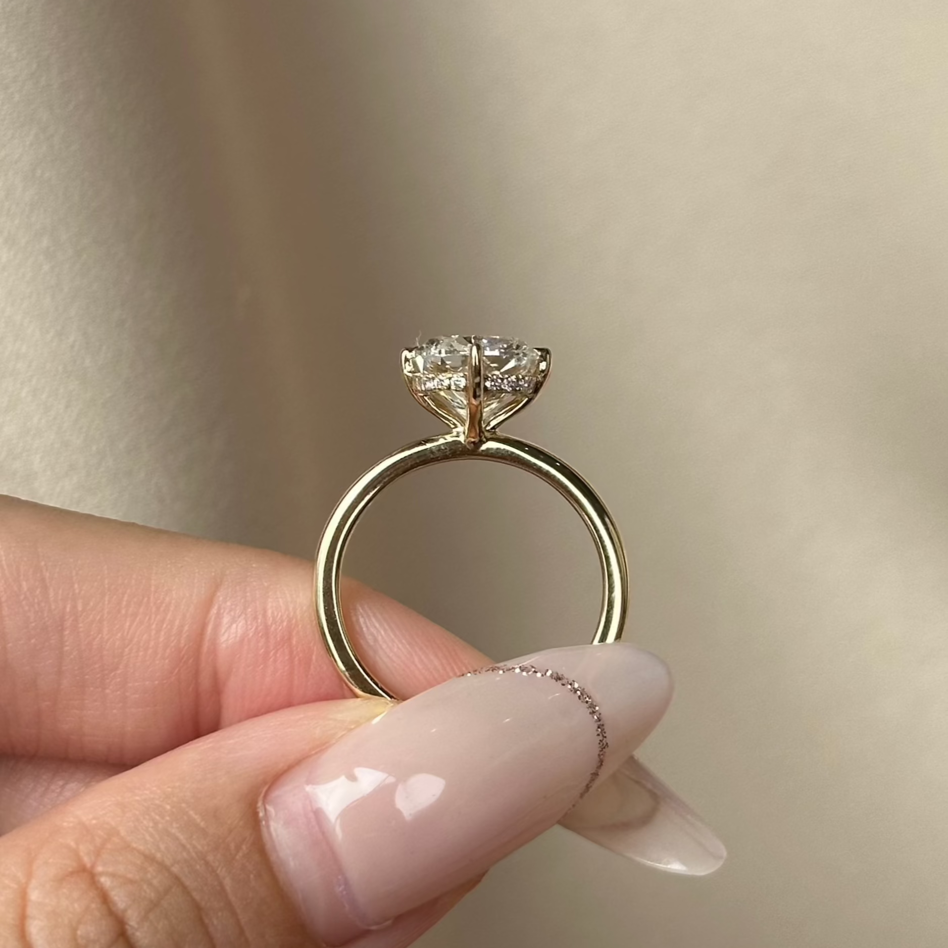 3 CT Cushion Hidden Halo Moissanite Engagement Ring