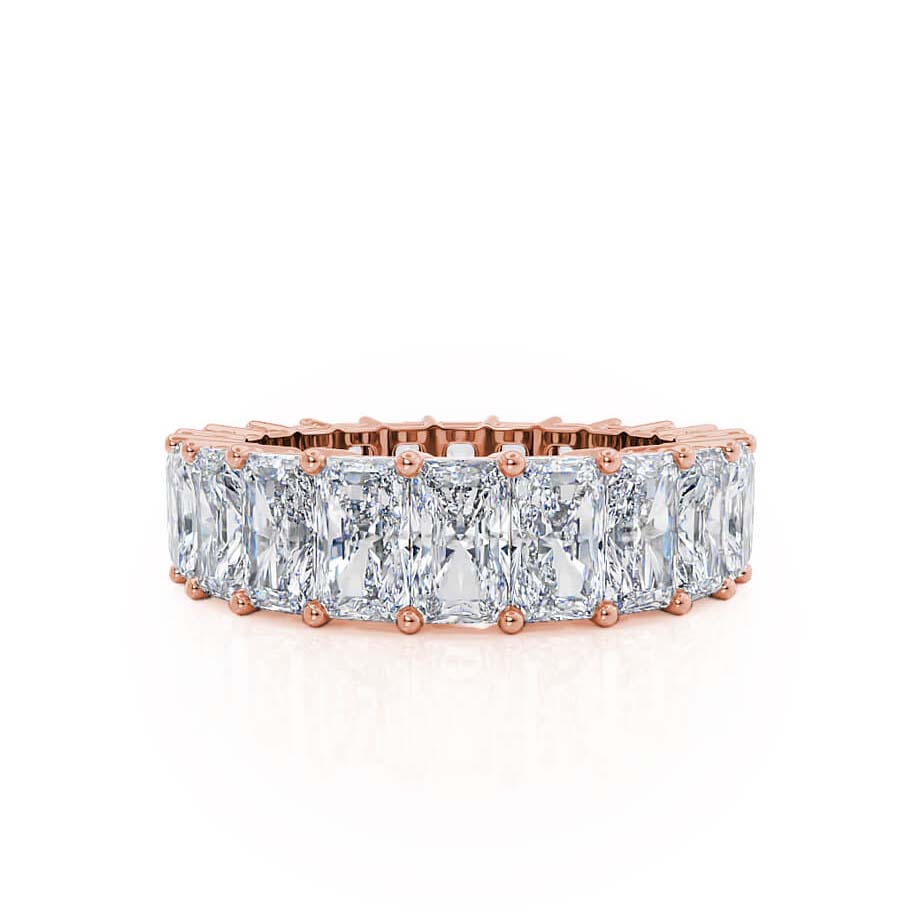 7.26 TCW Radiant Full Eternity Moissanite Wedding Band