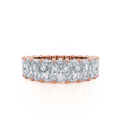 7.26 TCW Radiant Full Eternity Moissanite Wedding Band