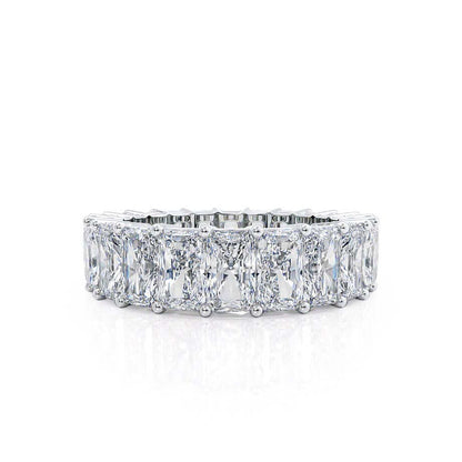 7.26 TCW Radiant Full Eternity Moissanite Wedding Band