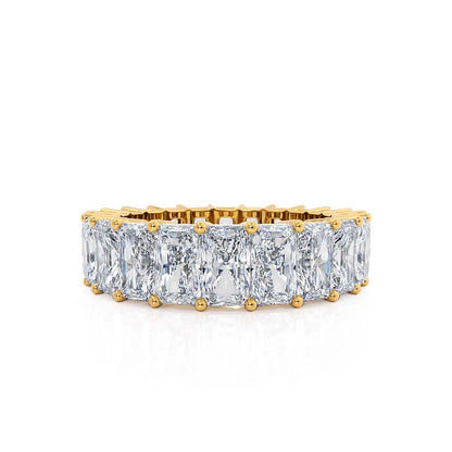 7.26 TCW Radiant Full Eternity Moissanite Wedding Band