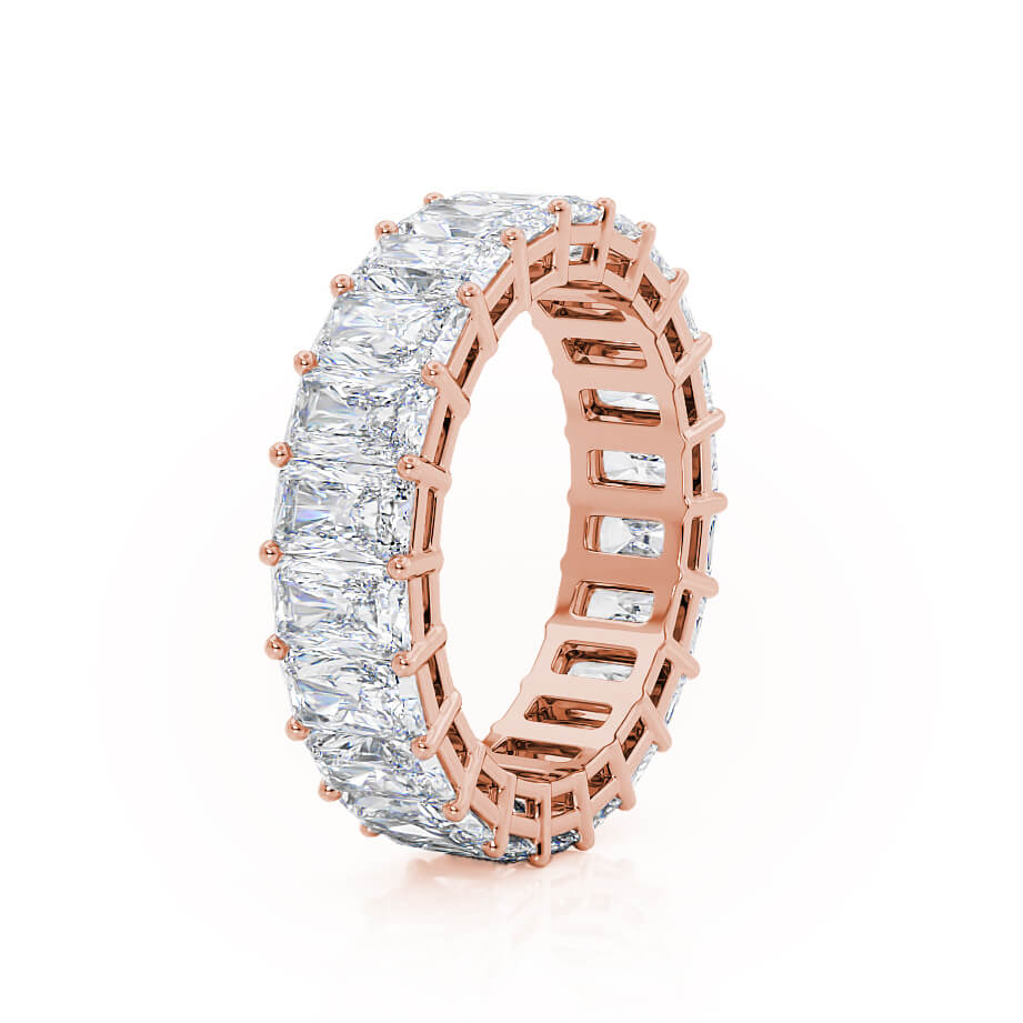7.26 TCW Radiant Full Eternity Moissanite Wedding Band