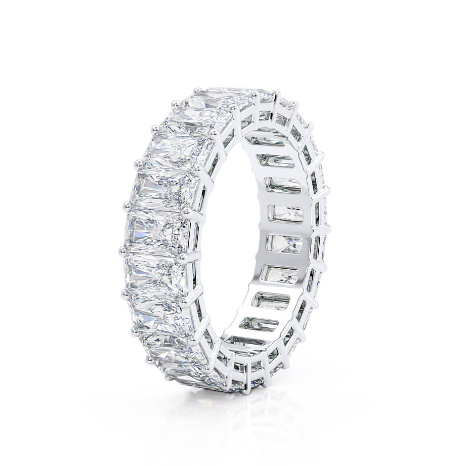 7.26 TCW Radiant Full Eternity Moissanite Wedding Band