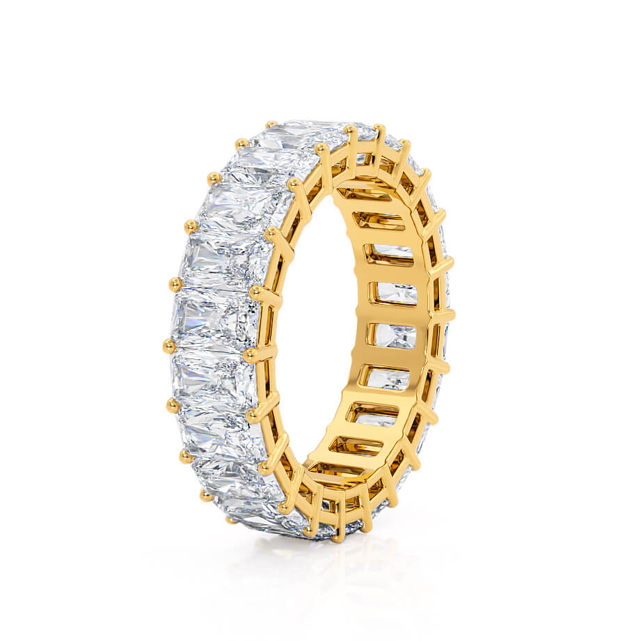 7.26 TCW Radiant Full Eternity Moissanite Wedding Band