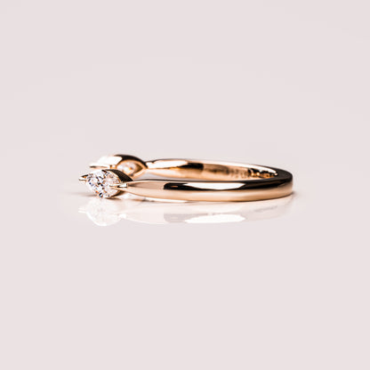 0.34 TCW Marquise Open Shank Moissanite Wedding Band