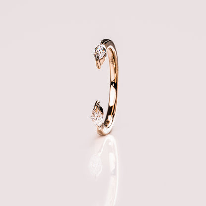0.34 TCW Marquise Open Shank Moissanite Wedding Band