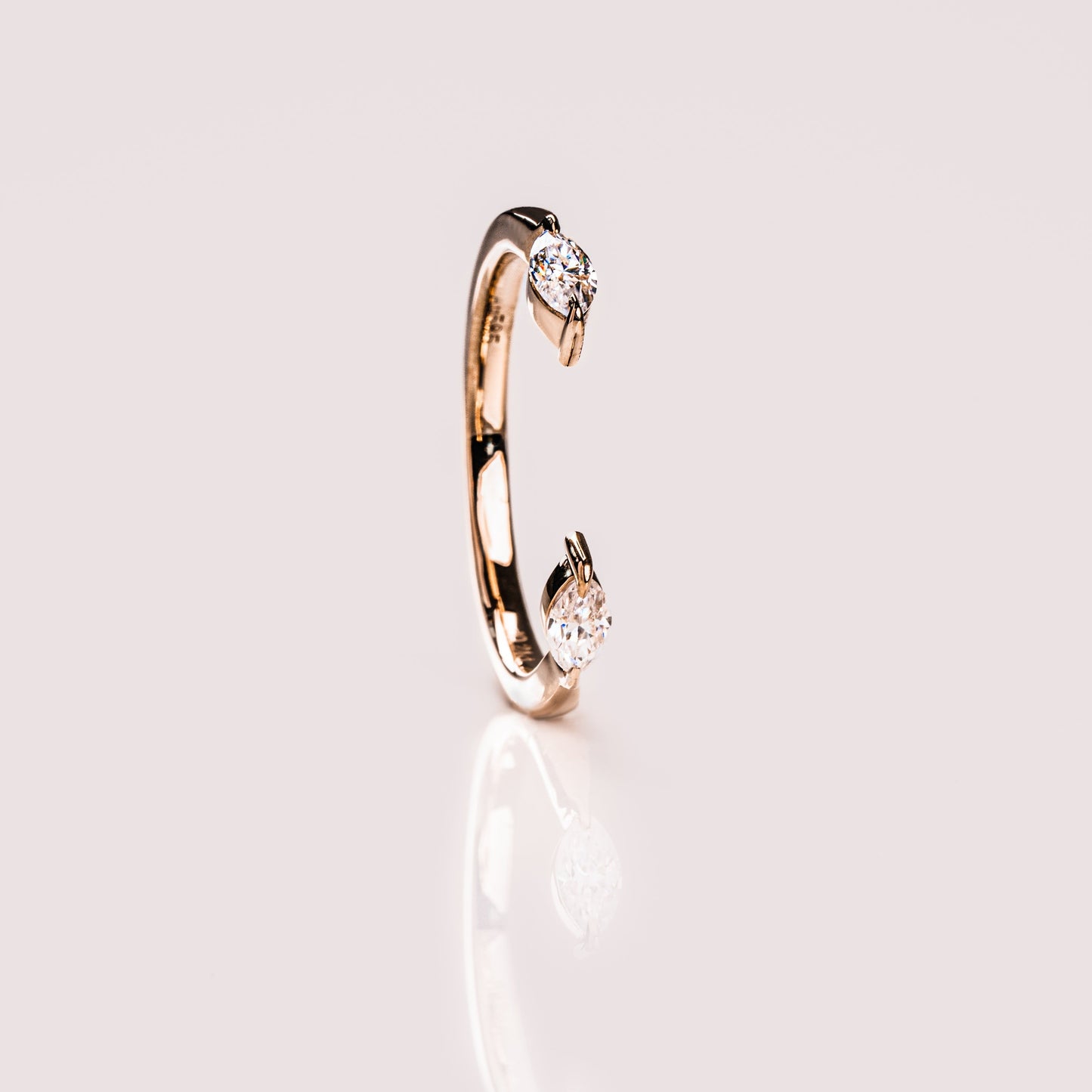 0.34 TCW Marquise Open Shank Moissanite Wedding Band