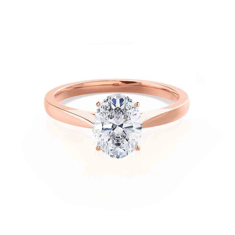 1.5 CT Oval Solitaire Moissanite Engagement Ring