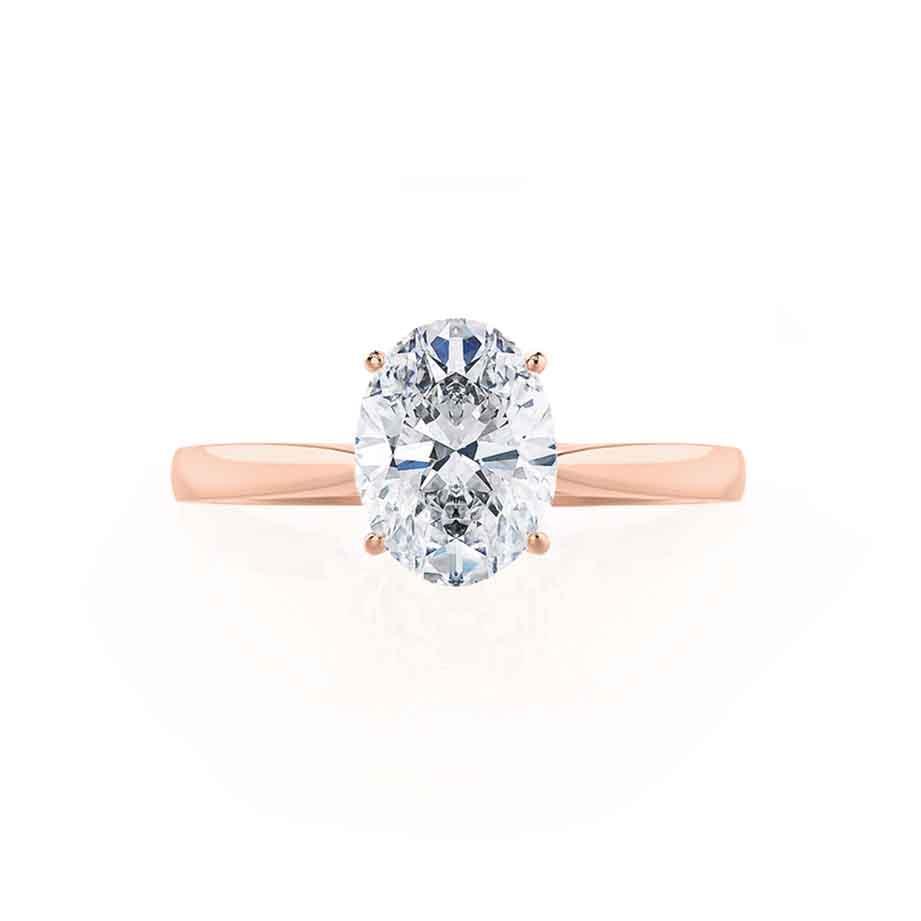 1.5 CT Oval Solitaire Moissanite Engagement Ring
