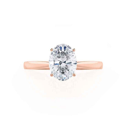 1.5 CT Oval Solitaire Moissanite Engagement Ring