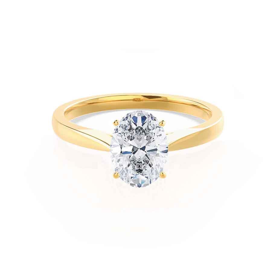 1.5 CT Oval Solitaire Moissanite Engagement Ring