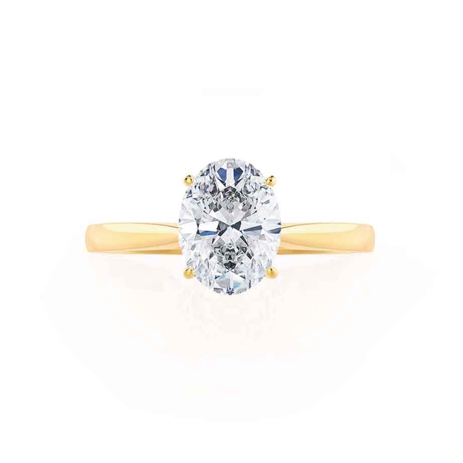 1.5 CT Oval Solitaire Moissanite Engagement Ring