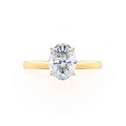 1.5 CT Oval Solitaire Moissanite Engagement Ring