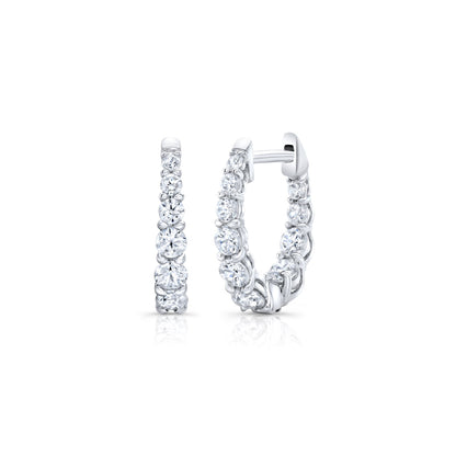 0.9 TCW Round Moissanite Huggies Earrings