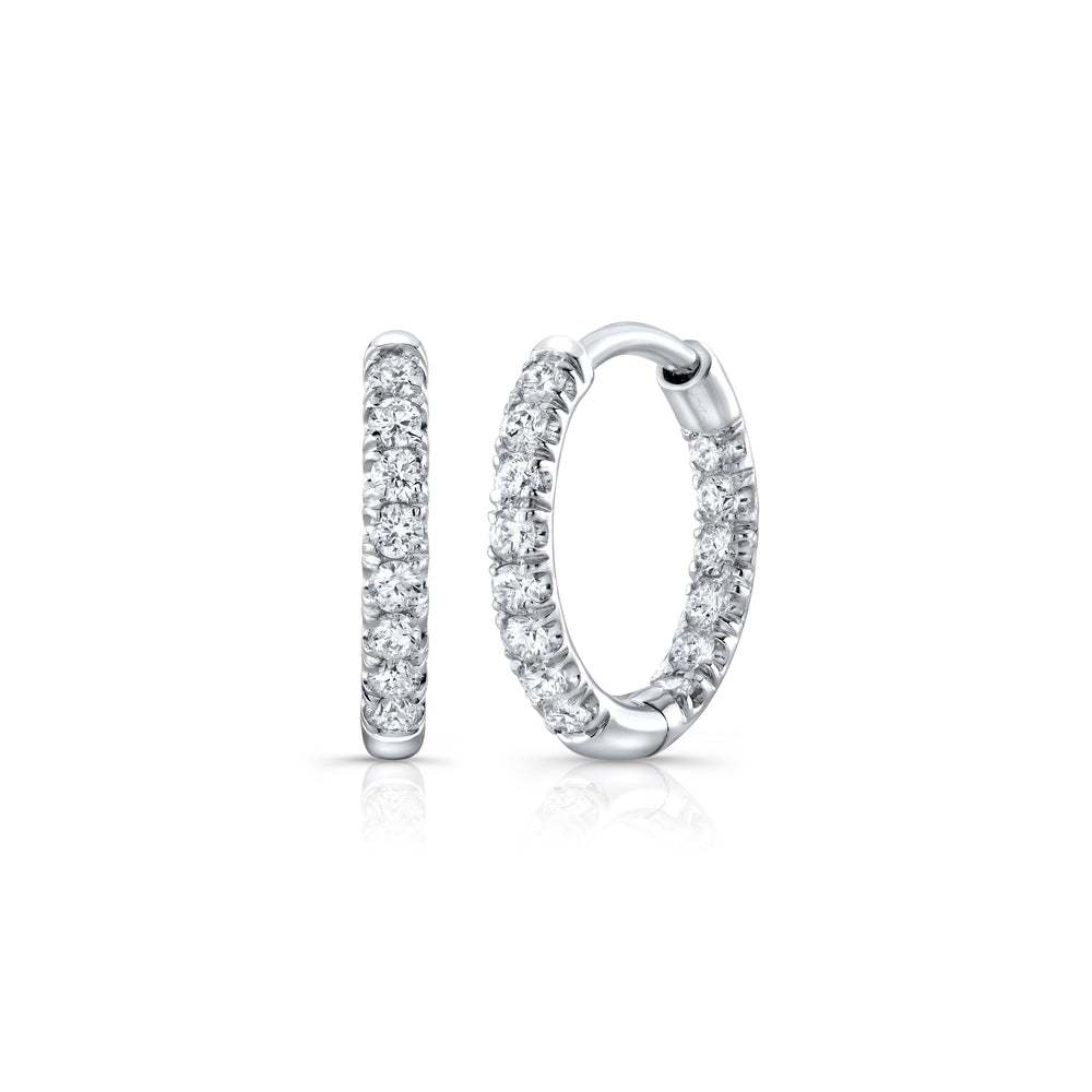 0.5 TCW Round Moissanite Huggies Earrings