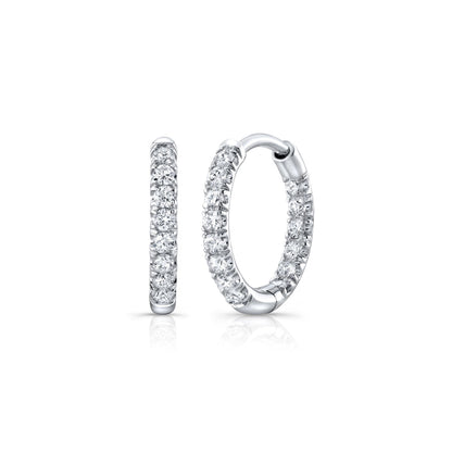 0.5 TCW Round Moissanite Huggies Earrings