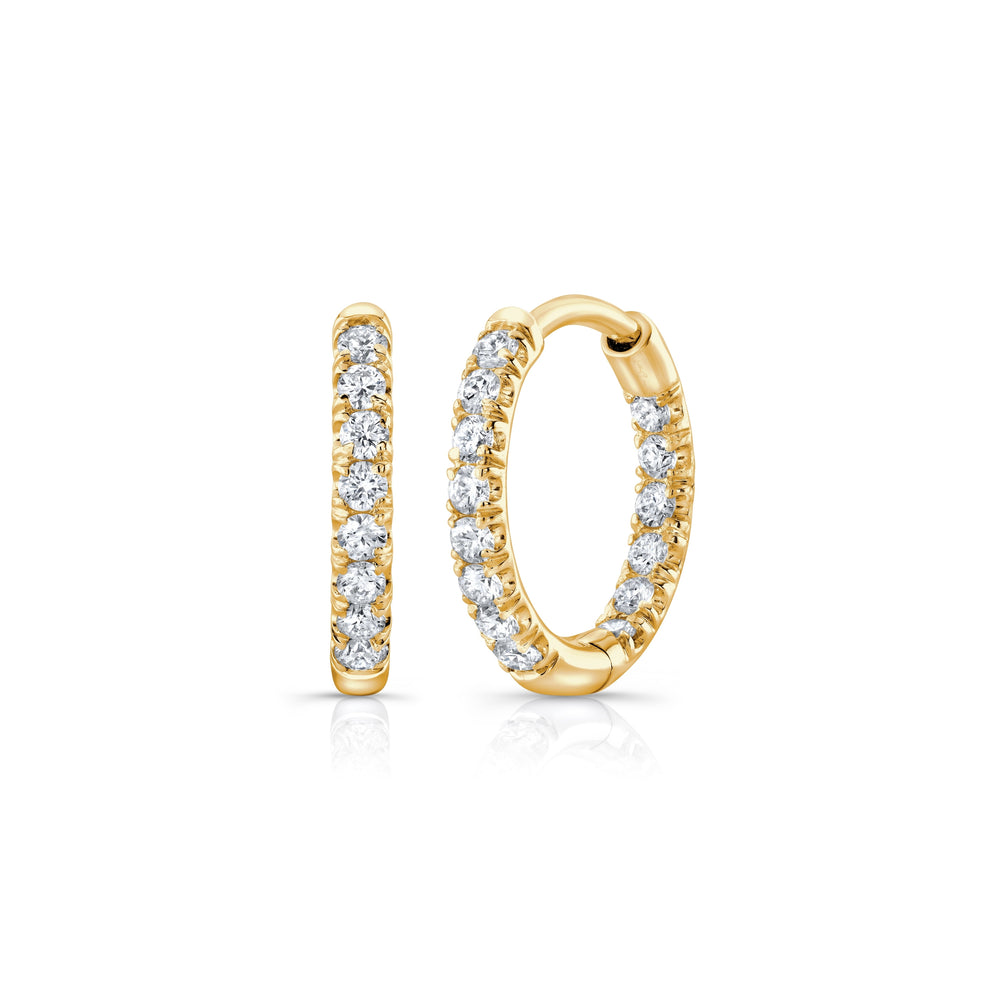 0.5 TCW Round Moissanite Huggies Earrings