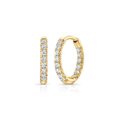 0.5 TCW Round Moissanite Huggies Earrings