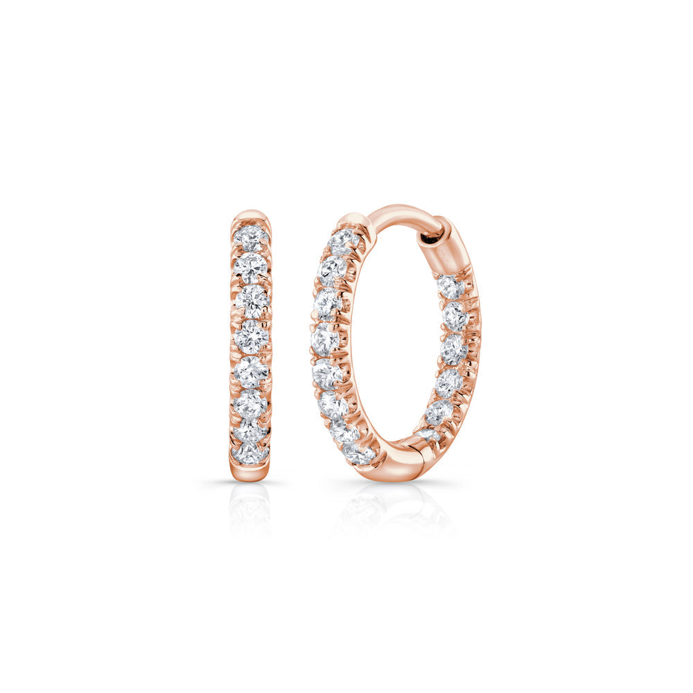 0.5 TCW Round Moissanite Huggies Earrings