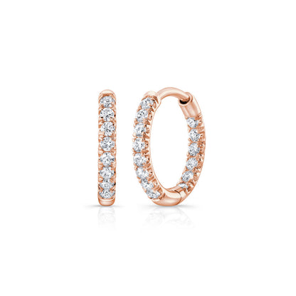 0.5 TCW Round Moissanite Huggies Earrings