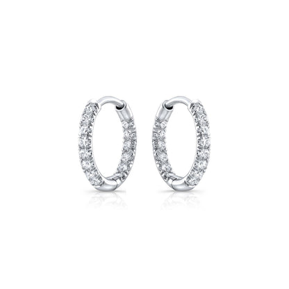 0.5 TCW Round Moissanite Huggies Earrings