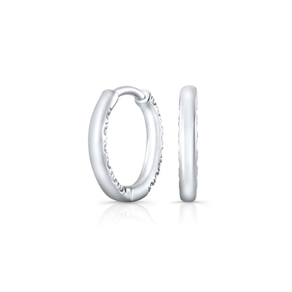 0.5 TCW Round Moissanite Huggies Earrings