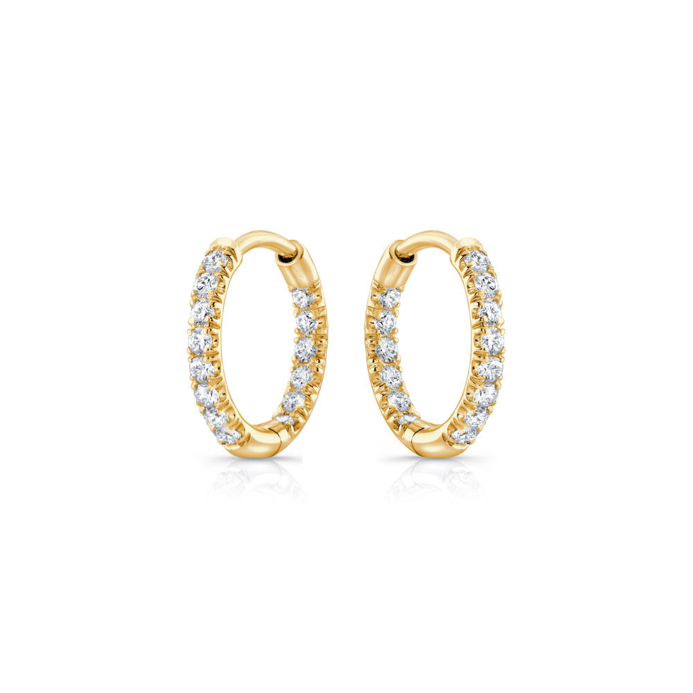 0.5 TCW Round Moissanite Huggies Earrings