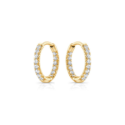 0.5 TCW Round Moissanite Huggies Earrings