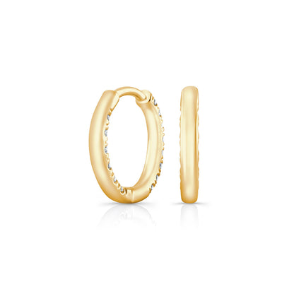 0.5 TCW Round Moissanite Huggies Earrings