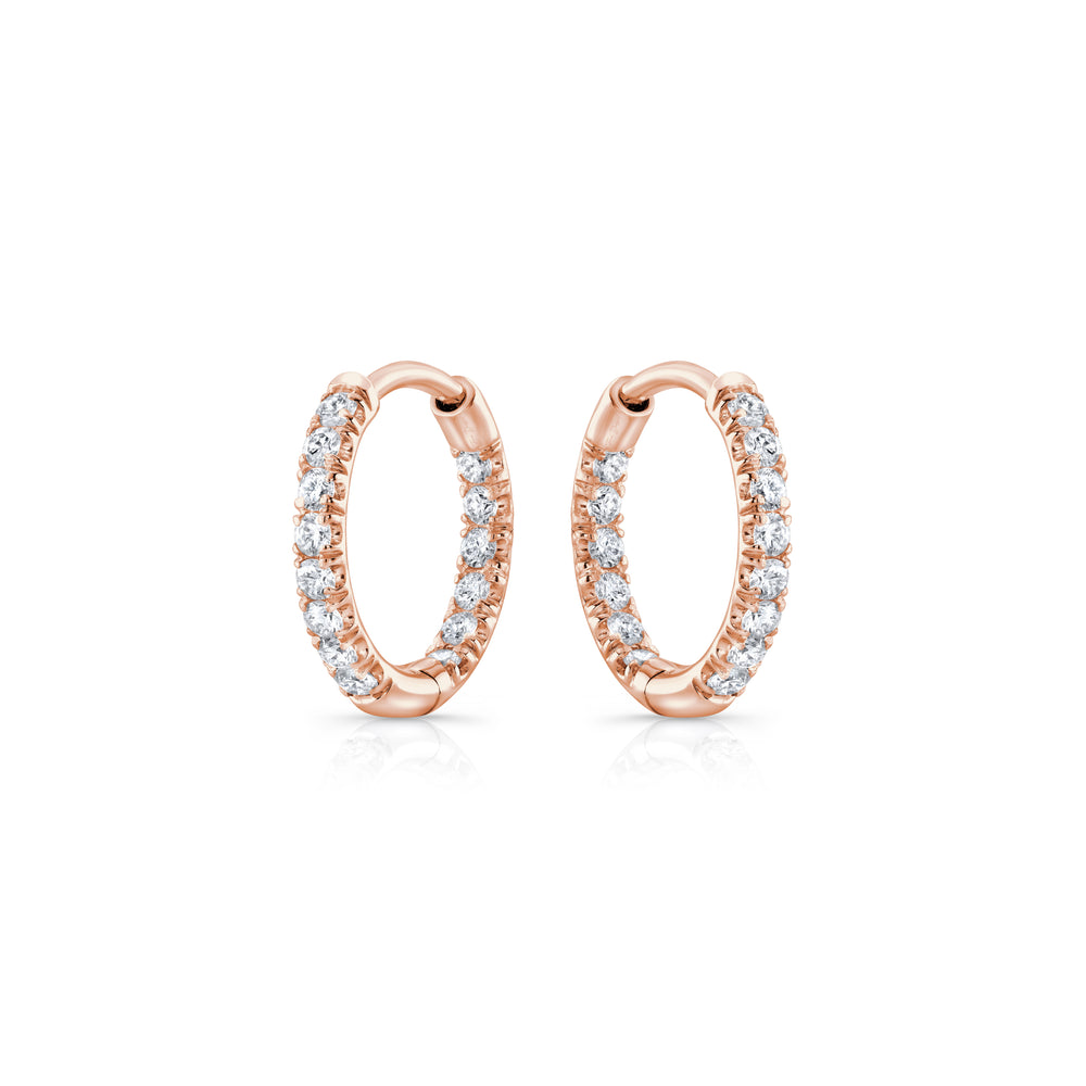0.5 TCW Round Moissanite Huggies Earrings