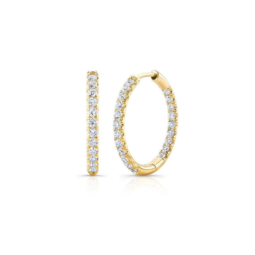 1 TCW Round Moissanite Hoops Earrings