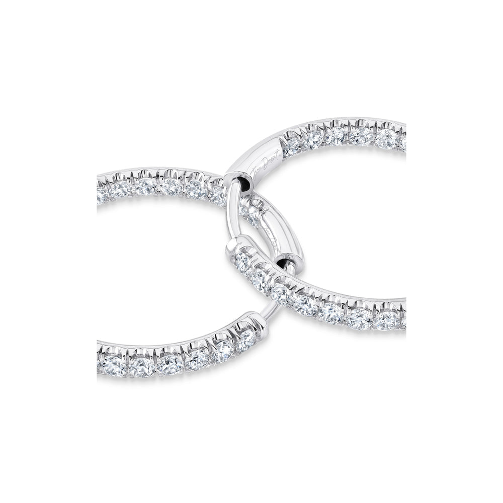 1 TCW Round Moissanite Hoops Earrings