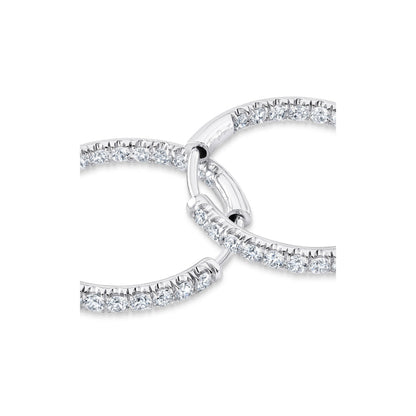 1 TCW Round Moissanite Hoops Earrings