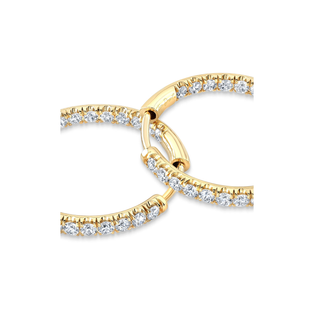 1 TCW Round Moissanite Hoops Earrings