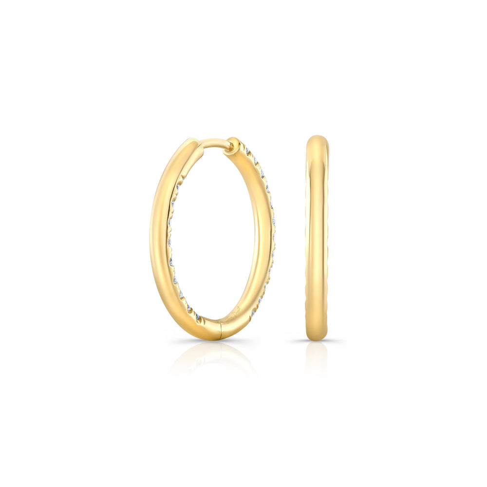 1 TCW Round Moissanite Hoops Earrings