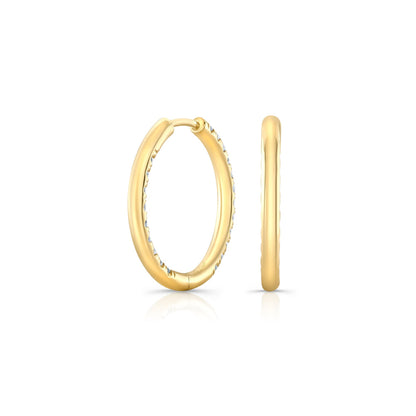 1 TCW Round Moissanite Hoops Earrings