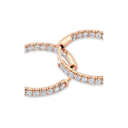 1 TCW Round Moissanite Hoops Earrings