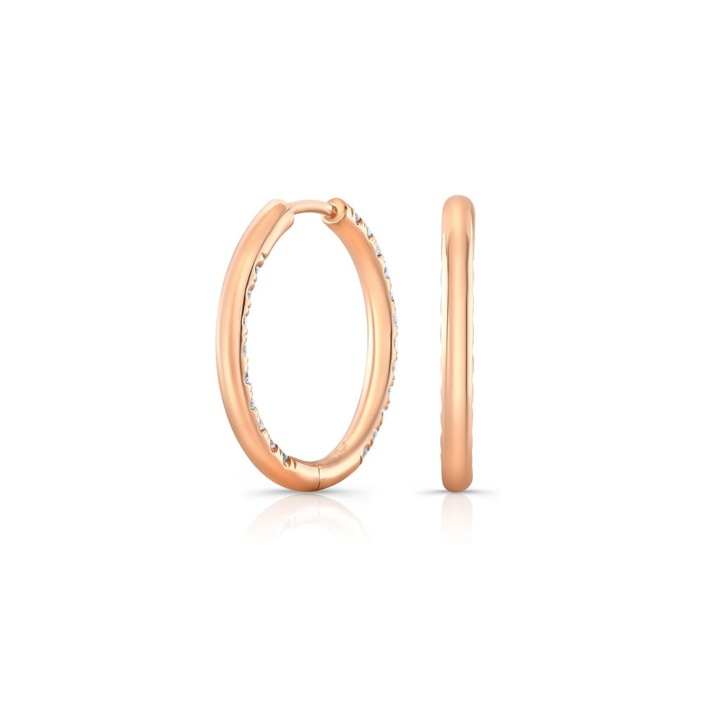 1 TCW Round Moissanite Hoops Earrings