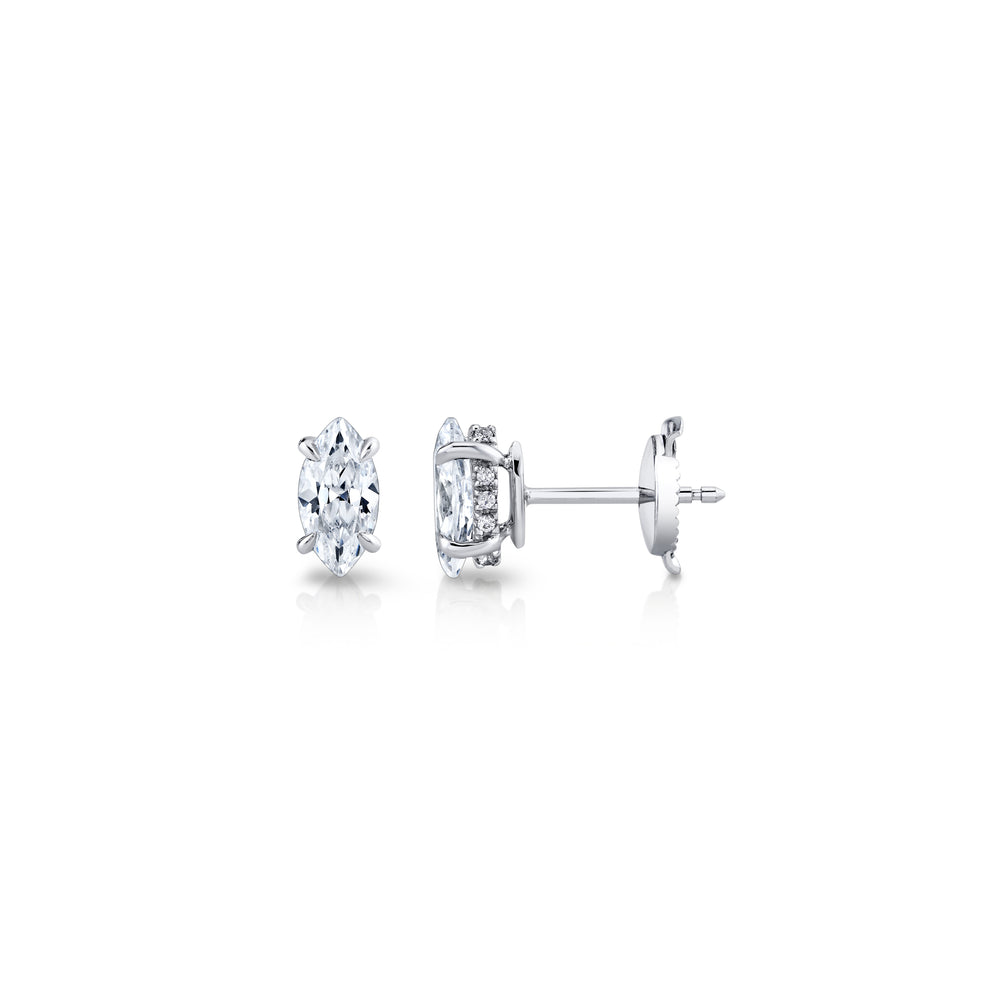 1.12 TCW Marquise Moissanite Studs Earrings