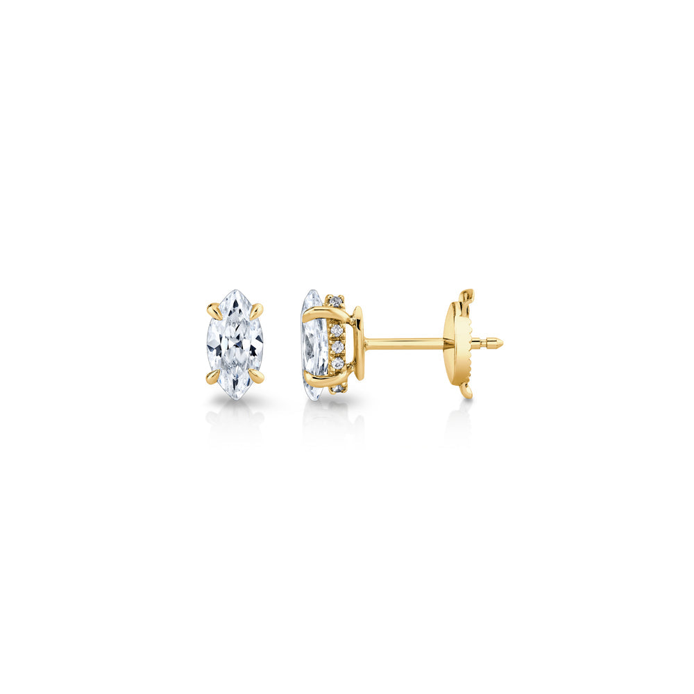 1.12 TCW Marquise Moissanite Studs Earrings