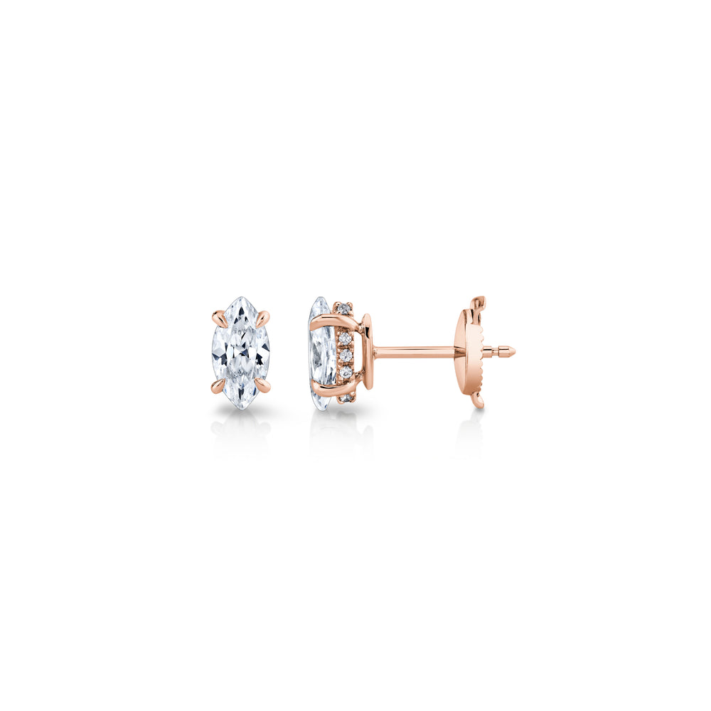 1.12 TCW Marquise Moissanite Studs Earrings