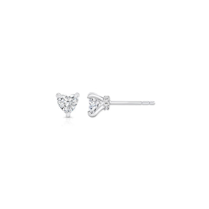 1.1 TCW Heart Moissanite Studs Earrings