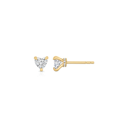 1.1 TCW Heart Moissanite Studs Earrings