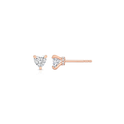 1.1 TCW Heart Moissanite Studs Earrings