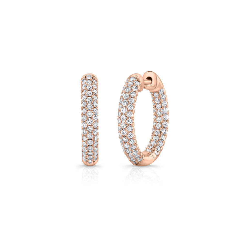 1 TCW Round Moissanite Hoops Earrings