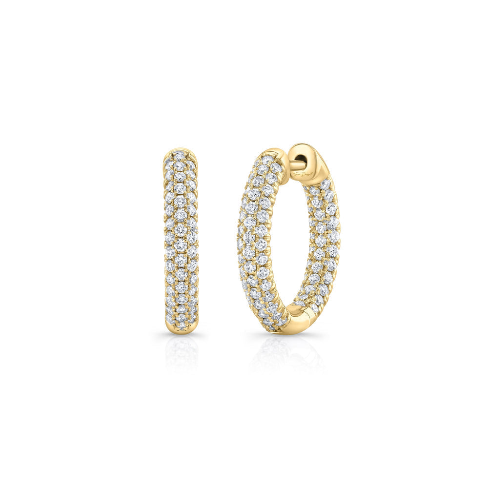 1 TCW Round Moissanite Hoops Earrings